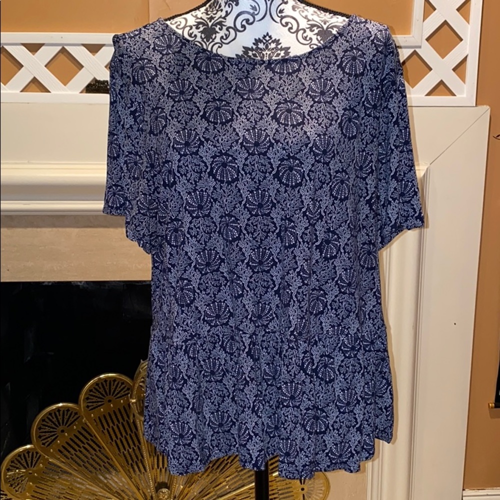 Blue peplum top